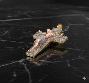 10K <b>Gold</b> Cross Pendant Pass Diamond <b>Tester</b> Emerald Cut labgrown diamond Hip Hop Fine Pendant Jewelry for Men Women - Product Image 3