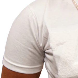 T-shirt en chenille Zeta Phi Beta blanc pour femme, lettres grecques brodées, col rond, tenue décontractée et élégante de qualité supérieure - Product Image 5