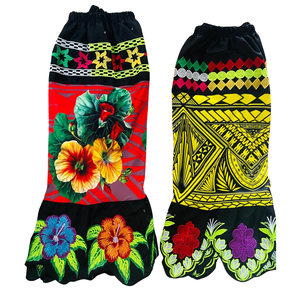 Lavalava Polinesia al por Mayor, Diseño Unisex con Bordes Geométricos Tradicionales, Color Personalizado, Venta al por Mayor de Fábrica - Product Image 4
