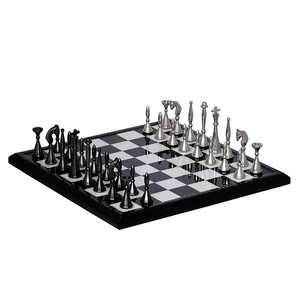 Juego de Ajedrez de Metal Premium con Piezas de Diseño Clásico para Decoración Elegante del Hogar y como Regalo - Product Image 1