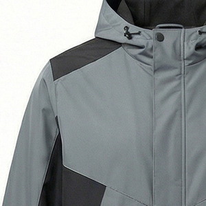 Veste à capuche unisexe imperméable et résistante au vent, coupe ajustée, style streetwear, marque privée - Product Image 2