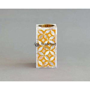 Porte-bougie en os incrusté de qualité supérieure, pièce décorative élégante par Tradebyd - Product Image 2