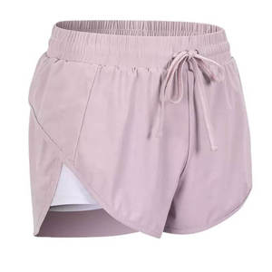 Shorts Deportivos para Mujer en Verde Salvia con Dobladillo Asimétrico y Cintura con Cordón Ajustable - Product Image 4