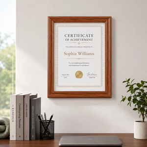REHMAN CRAFT RC-WF-020 Solid Wood Handmade Eco-Friendly Document <b>Frame</b> A4 21x29.7cm Vertical Horizontal <b>Certificate</b> Display - Product Image 3
