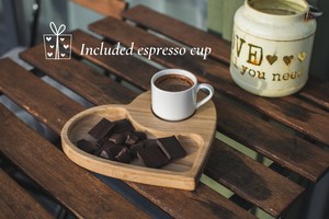 Bandeja de madera de acacia ecológica en forma de corazón, regalo para el Día de San Valentín, plato de madera natural para servir postres, para bodas y fiestas, venta al por mayor. - Product Image 5