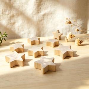 Décoration de table minimaliste en forme d'étoile en bois pour la maison, pour Noël et toutes les saisons - Product Image 6