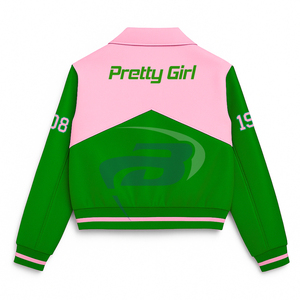 Alpha |   Kapa |   Veste de course Alpha AKA Sorority avec fermeture éclair, coton de haute qualité, motif flamme, veste de pilote personnalisée - Product Image 3