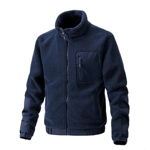 Chaquetas de Forro Polar Duraderas al por Mayor con Logotipo Personalizado para Hombre y Mujer, Parches Reforzados de Nailon en los Codos, Chaquetas de Forro Polar Cálidas con Cuello Alto - Product Image 4