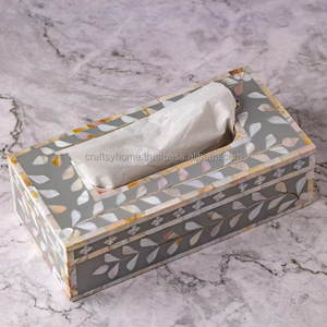 Caja de pañuelos de madera Craftsy HOME de la mejor calidad con incrustaciones de resina de nácar, vajilla decorativa para el hogar de tamaño personalizado - Product Image 2