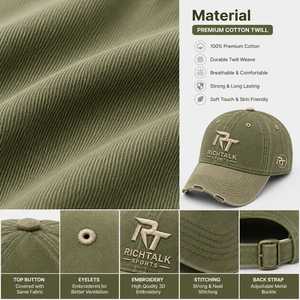 Casquette de baseball en jean brodé délavé vert olive, modèle 2026, la plus vendue, 6 panneaux, réglable, unisexe, motif lettres, style décontracté - Product Image 6
