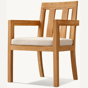Hot sale furniture single <b>chair</b> with <b>arm</b> made of teak <b>wood</b> with simple modern style suitable for outdoor use - Product Image 1