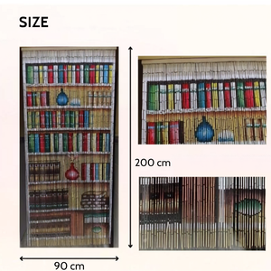 Eco Friendly Handmade Bamboo Beaded Curtain Custom Pattern Design Room Divider Bohemian Style Blackout Durable for Home Interior - Product Image 4