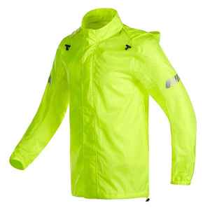 Conjunto de Chaqueta y Pantalones Impermeables con Capucha, Color Verde Lima y Negro, Poliéster, para Senderismo, Camping y Uso Casual para Adultos - Product Image 2