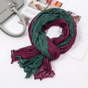 Long <b>Winter</b> Thermal Insulation Braided Pleated Minimalist Versatile Silk <b>Scarf</b> with Floral Pattern for <b>Women</b> - Product Image 2