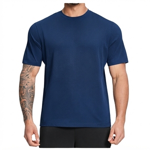 T-shirt uni à col rond pour homme, confortable et décontracté en coton, vente en gros, fabricant de mode, t-shirt uni à manches courtes pour homme - Product Image 1