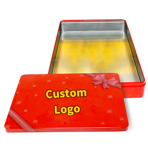 Hojalata sin papel personalizada de alta calidad, caja de hojalata dulce rectangular, lata de azúcar de Metal, caja de lata de caramelo de gran tamaño para regalo - Product Image 3
