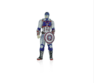 Colgante con Diseño de Escudo de Capitán América, Joyería de Aleación con Cristales de Imitación, Regalo Unisex, Estilo Clásico, Plateado - Product Image 1