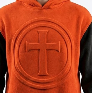 Sweat-shirt à logo gaufré de haute qualité, imprimé en 3D, surdimensionné, blanc, personnalisé, pour hommes - Product Image 3