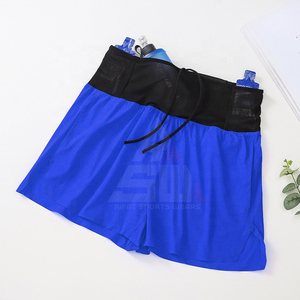 Customized Men's Solid Double <b>Layer</b> Eco-Friendly Quick Dry Elastic <b>Mid</b> Running Shorts Breathable Gym Workout Summer Marathon - Product Image 6