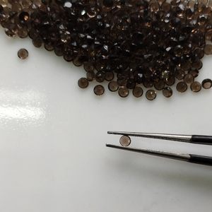 Cuarzo Ahumado Natural de 2.75MM, Corte Brillante Redondo, Gema Suelta de la Mejor Calidad para la Fabricación de Joyas - Product Image 4