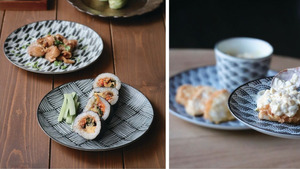 Plato de Vidrio con Diseño Tradicional Japonés, Patrones Auspiciosos, Acabado Repelente al Agua, Diseño Tridimensional para Uso Diario - Product Image 4