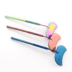 Juego de Pinzas para Pestañas con Mangos, Acero Inoxidable Duradero de Precisión, Punta Redondeada, Fácil de Usar para Extensiones de Pestañas y Maquillaje - Product Image 1