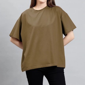 T-shirts en fibre de bambou personnalisés pour femmes, vente en gros, doux, respirants, décontractés, pour l'été, OEM, chemises à manches courtes pour femmes - Product Image 1