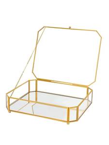 Customized Glass Storage <b>Box</b> With Metal Frame For Jewelry Organizers And Gift Use - Product Image 5