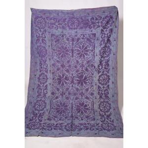 Lavinas Boho Kantha Suzani Embroidered <b>Quilt</b> Handmade Vintage Cotton Floral Eco-Friendly Washable All-Season Bedspread Indian - Product Image 1