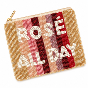 Monedero de Lujo Hecho a Mano con Cuentas de Cristal y Diseño de Rosa, Billetera con Cremallera y Frase Divertida sobre Vino, Regalo, OEM, ODM, Venta al por Mayor - Product Image 3