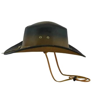GENERSA SPORTS Chapeau de cowboy unisexe pour l'extérieur, toutes saisons, décontracté, à large bord, réglable, marron, en polyester - Product Image 1