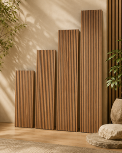Panneaux Tambour en Bois Massif Flexibles Panneaux en Bois Massif pour Portes d'Armoires Décoration Murale Intérieur Maison Moderne Panneaux Muraux 3D - Product Image 1