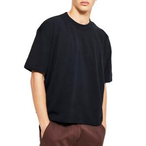 T-shirt court pour hommes T-shirt personnalisé lourd Impression Logo Boxy Fit Crop T-shirt vierge 100% coton pour hommes 2026 - Product Image 2