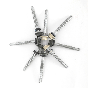 Vis autoperceuse à tête hexagonale avec rondelle EPDM intégrée, en acier au carbone zingué, filetage grossier en pouces, pour fixation métallique, résistante à la corrosion - Product Image 5
