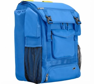 Sac d'équipement de baseball bleu en matériau 600D, capacité 50-70L, avec support pour batte et plusieurs poches pour les joueurs - Product Image 2