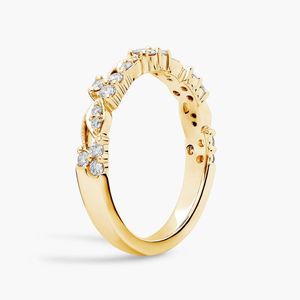แหวนหมั้นเพชรเลี้ยงในห้องปฏิบัติการ ดีไซน์วินเทจประดับลูกไม้ รับรองโดย IGI ทองคำ 14K สีโรสโกลด์ ประดับเพชรลายดอกไม้ สำหรับงานแต่งงานและวันครบรอบ - Product Image 6