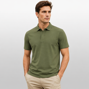 เสื้อโปโลผู้ชายสไตล์ลำลองสำหรับธุรกิจ ผ้าฝ้ายพรีเมียม รับผลิตแบบ OEM และ Private Label - Product Image 4