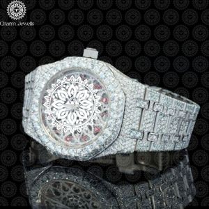 Montre de luxe pour homme Charm Jewells en acier inoxydable, cadran de 40 mm, verre cristal, bracelet de 20 cm, mouvement mécanique, résistance à l'eau 10 bars - Product Image 6