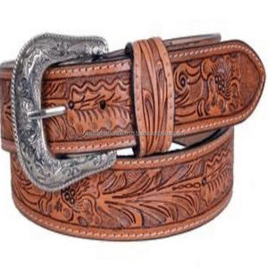 Super Quality Hand Carved Floral Embossed Men's Western <b>Leather</b> <b>Tooling</b> <b>Belt</b> in Many Designs and Custom Sizes - Product Image 6