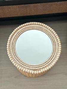 Handmade Elegant Floral Bone Inlay Rectangular <b>Mirror</b> Frame Designer Bone Inlay Round Vanity <b>Mirror</b> - Product Image 6