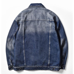 Veste en jean décontractée pour homme de qualité supérieure, séchage rapide, respirante, coupe oversize, fermeture éclair, avec quatre grandes poches - Product Image 2