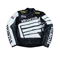 Chaqueta de Cuero Vacuno Genuino con Estampado Zonda para Adultos Unisex, Estilo Pista, para Motociclismo, con Logotipo Personalizado, Nivel CE 2