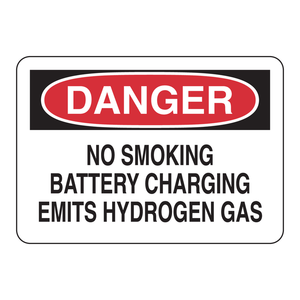 Panneau de signalisation de danger : Interdiction de fumer, recharge de batteries, gaz hydrogène pour zones de recharge - Product Image 3