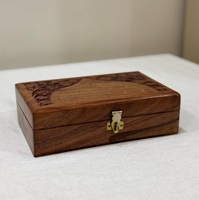 Boîte de rangement en bois multifonction gravée sur mesure avec impression de logo pour cadeaux promotionnels d'entreprise, emballage de marque pour Noël