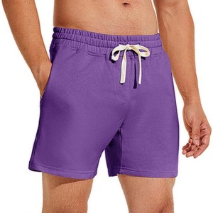 Pantalones Cortos Color Morado para Hombre, Servicio OEM ODM, Hechos a Medida, Material de Algodón y Felpa de Alta Calidad, Transpirables - Product Image 6