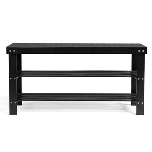 Scarpiera a 3 livelli in bambù senza giunture, moderna, in legno massello, organizer e scaffale per scarpe, mobile per la casa con funzione regolabile - Product Image 3