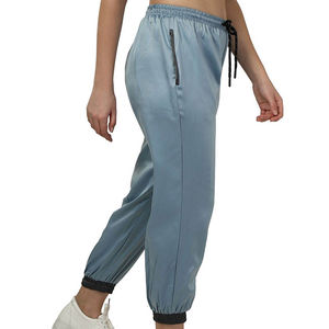 Pantalon de jogging pour femme en coton délavé à l'acide, taille haute, chaud, avec bas de jambe élastiqué et cordon de serrage, pour l'automne, l'entraînement et la détente - Product Image 2