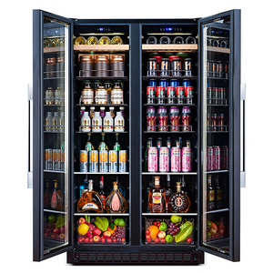 Enfriador de Vino, Refrigerador de Bebidas con Puerta de Vidrio Templado Reversible de Doble Capa, Doble Zona, Capacidad de 360L - Product Image 2