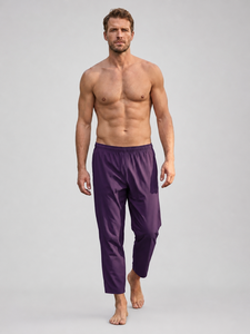 Pantalon de jogging décontracté pour homme, coupe ample, tissu léger, taille élastique, pantalon décontracté - Product Image 1