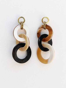 Handmade Modern Eco-Friendly Buffalo Horn <b>Earrings</b> Unique Luxurious Design Crafted From Natural Water Buffalo Horn - Product Image 5